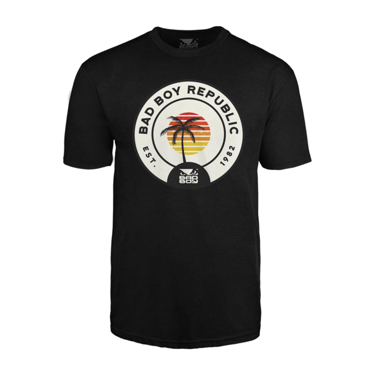Bad Boy Republic T-Shirt Black - Ανδρικό Αθλητικό Κοντομάνικο