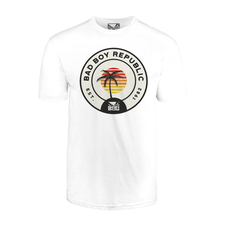Bad Boy Republic T-Shirt White - Ανδρικό Αθλητικό Κοντομάνικο