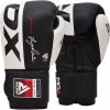 RDX S4 Leather Sparring Boxing Gloves - black
