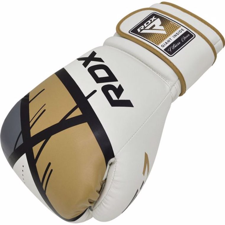 RDX f7 EGO Boxing Gloves - white/gold