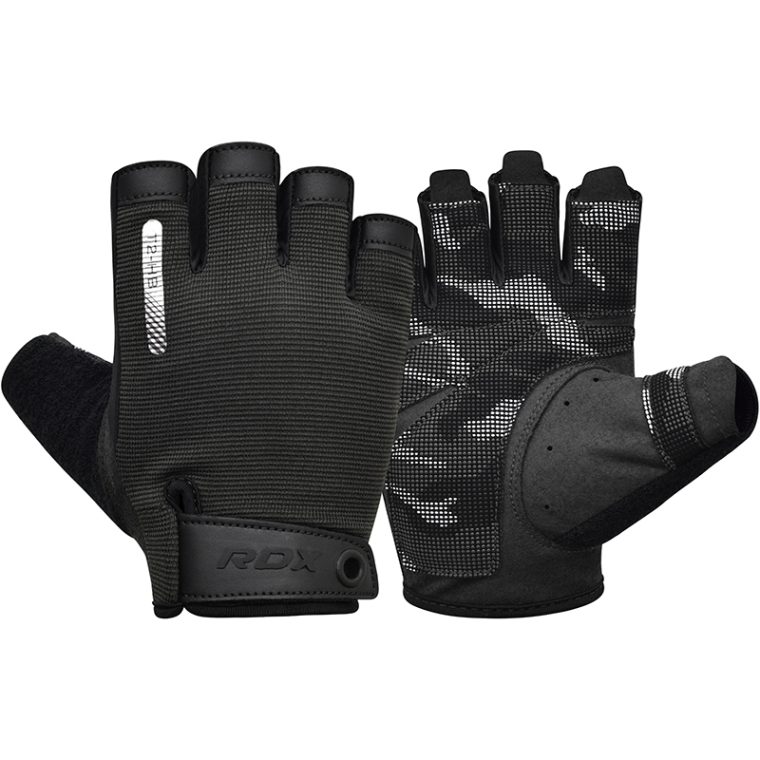 RDX GYM TRAINING GLOVES T2 HALF BLACK - black t2 half taining gym gloves 1