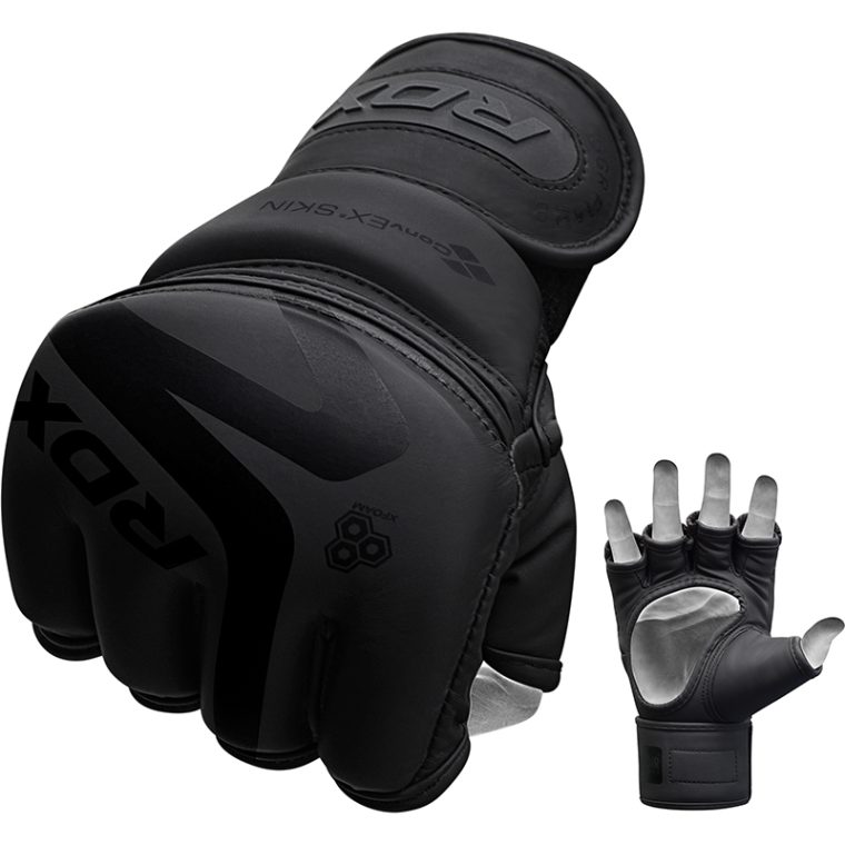 RDX GRAPPLING GLOVE F15 MATTE BLACK - f15 noir black mma gloves 1 1
