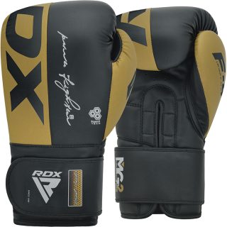 RDX BOXING GLOVES REX F4 GOLDEN/BLACK - f4 boxing gloves golden 1 1