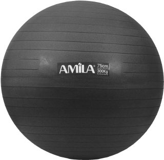 Μπάλα Γυμναστικής AMILA GYMBALL 75cm Μαύρη