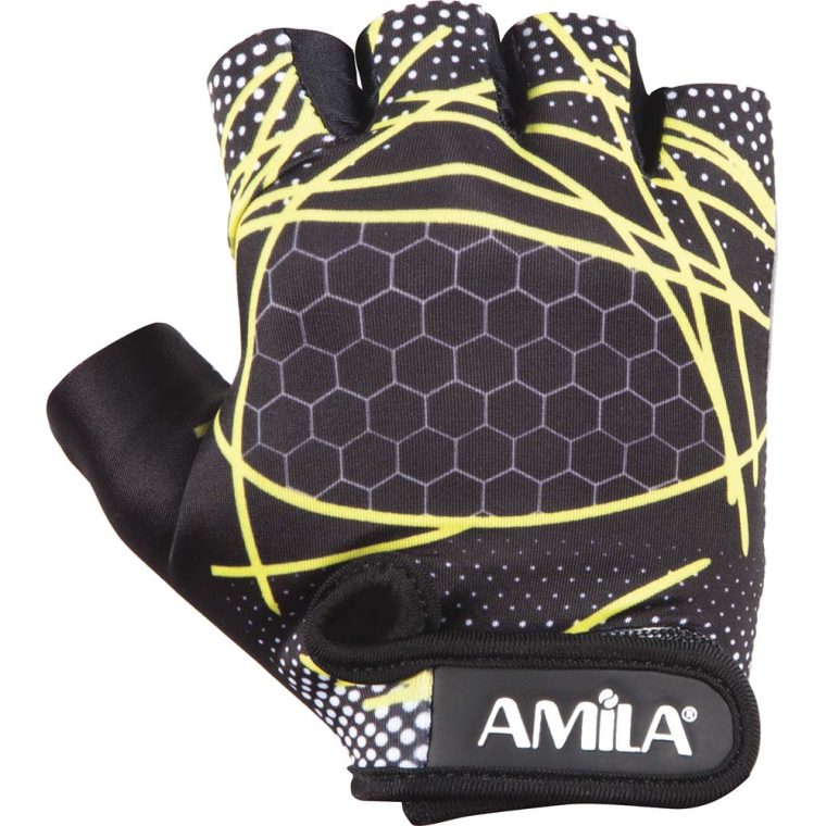 Γάντια Άρσης Βαρών AMILA Amara Lycra Κίτρινο S