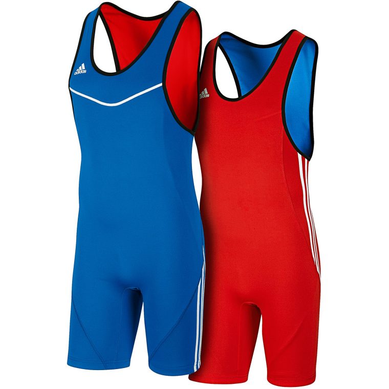 Παλαιστικό Μαγιό Suit Adidas Διπλής Όψεως Wrestler Μπλε/Κόκκινο – V13781